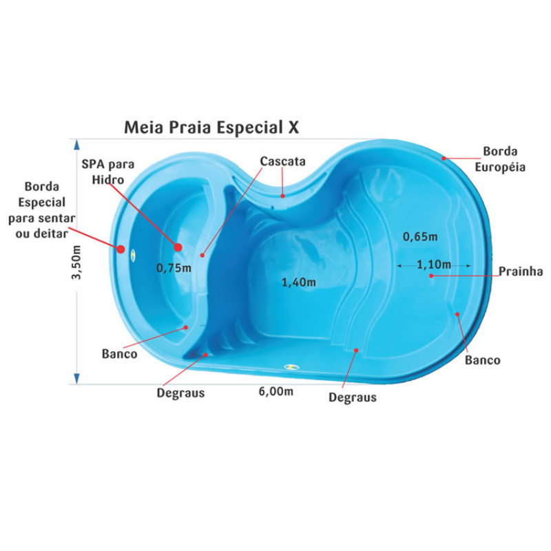Piscina Meia Praia Especial X